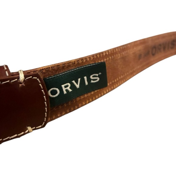 Orvis Sedgwick Bridle Leather Belt Men's Brown Size 38 - Picture 3 of 9